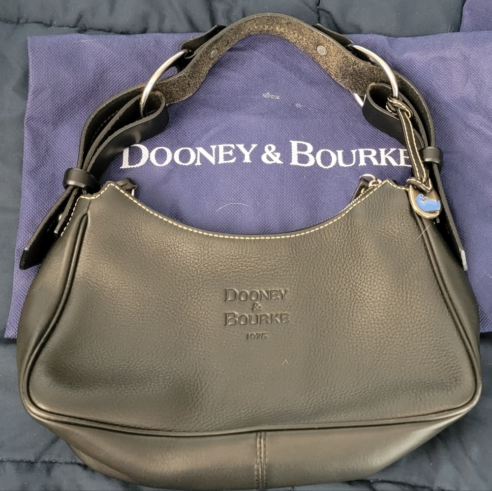 Dooney & Bourke Hobo Shoulder Bag - Black Pebble Leather